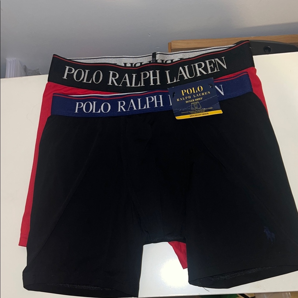Polo Ralph Lauren Boys Black and Red Boxer Briefs Set